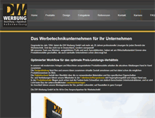 Tablet Screenshot of dw-werbung.de